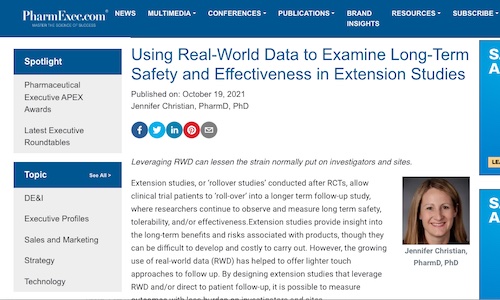 Read more about the article Using Real-World Data to Examine Long-Term Safety & Effectiveness in Extension Studies